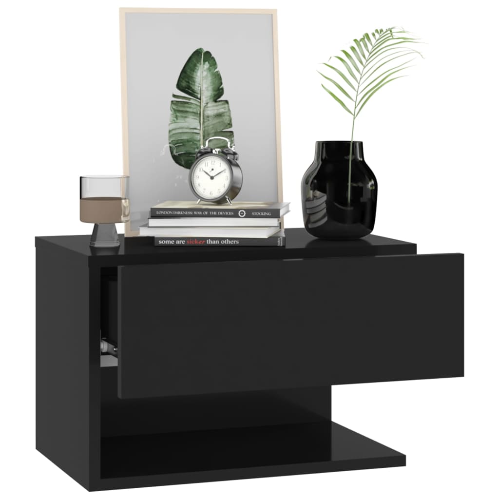 Wall Bedside Cabinet Engineered Wood - 46×29.5×30cm