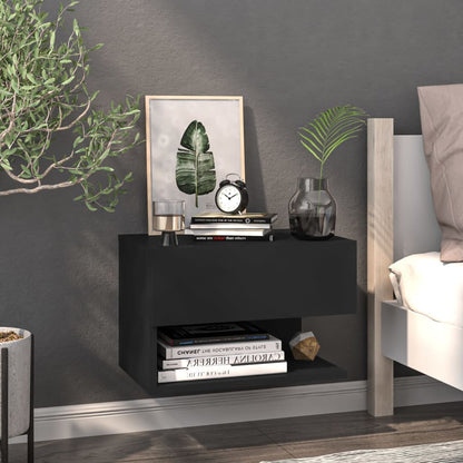 Wall Bedside Cabinet Engineered Wood - 46×29.5×30cm