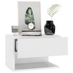 Wall-mounted Bedside Cabinet High Gloss White