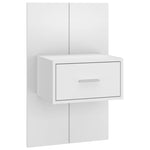 Wall Bedside Cabinet White