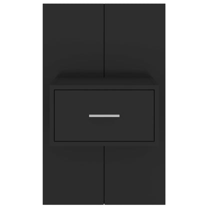 Wall Bedside Cabinet Black