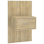 Wall Bedside Cabinet Oak Engineered Wood