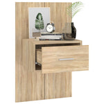 Wall Bedside Cabinets Sonoma Oak Engineered Wood