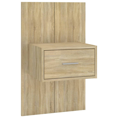 Wall Bedside Cabinets Sonoma Oak Engineered Wood