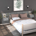 Wall Bedside Cabinet Concrete Grey