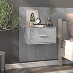 Wall Bedside Cabinets 2 pcs Concrete Grey Engineered Wood