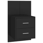 Wall-mounted Bedside Cabinets 2 pcs /Black