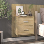Wall Bedside Cabinets 2 pcs Sonoma Oak Engineered Wood