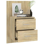 Wall Bedside Cabinets 2 pcs Sonoma Oak Engineered Wood