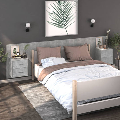 Wall Bedside Cabinet Engineered Wood - 48.5×32.5×80cm