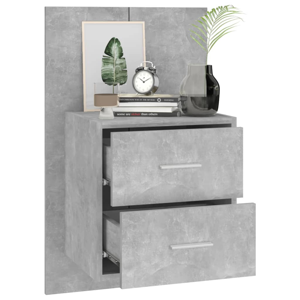 Wall Bedside Cabinet Engineered Wood - 48.5×32.5×80cm