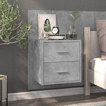 Wall Bedside Cabinets 2 pcs Concrete Grey