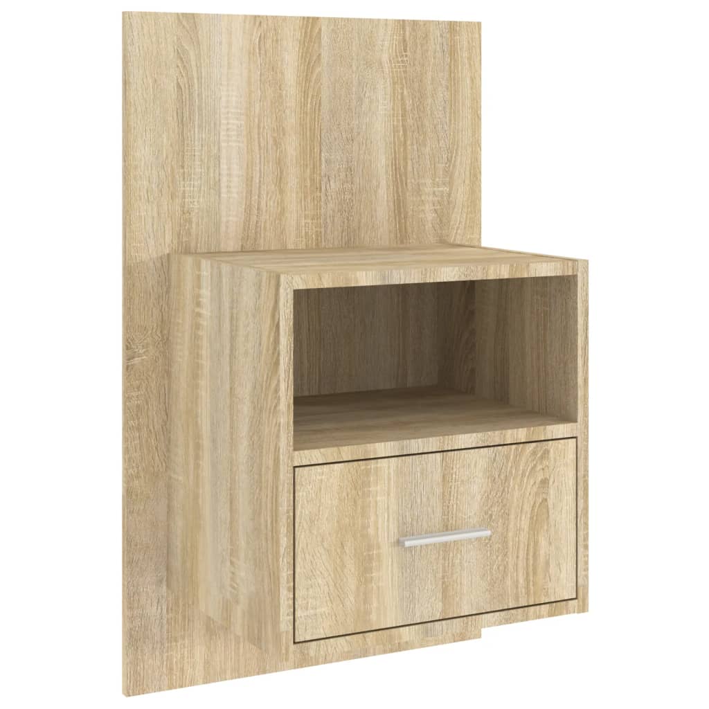 Wall Bedside Cabinet Sonoma Oak Engineered Wood
