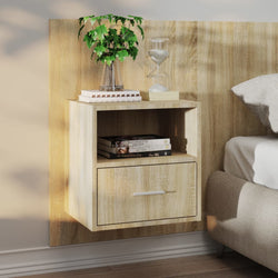 Wall Bedside Cabinet Sonoma Oak Engineered Wood