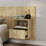 Wall Bedside Cabinets 2 pcs Engineered Wood