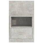 Wall Bedside Cabinet Concrete Grey Engineered Wood