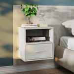 Wall Bedside Cabinets Concrete Grey Engineered Wood 2 pcs