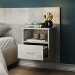 Wall Bedside Cabinets Concrete Grey Engineered Wood 2 pcs
