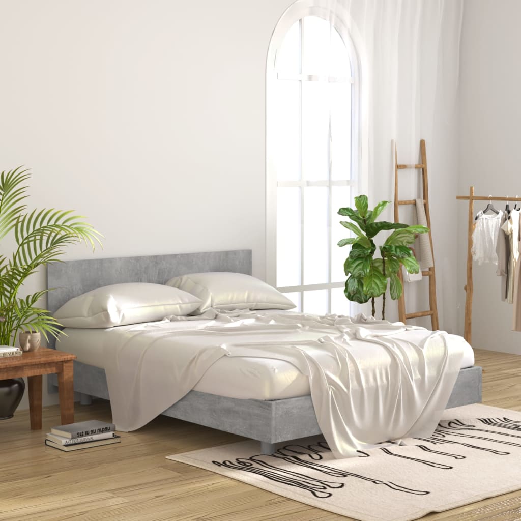 Bed Headboard - Concrete Grey Engineered Wood