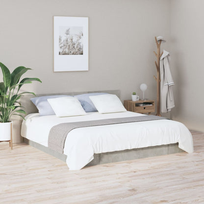 Bed Headboard Concrete Grey Engineered Wood