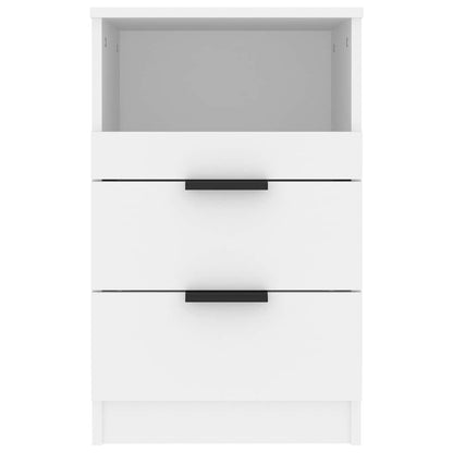 White Bedside Table 2 Drawer Cabinet | HomeAndLiving