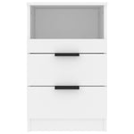 White Bedside Table 2 Drawer Cabinet | HomeAndLiving