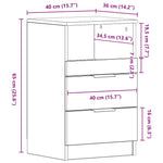 White Bedside Table 2 Drawer Cabinet | HomeAndLiving