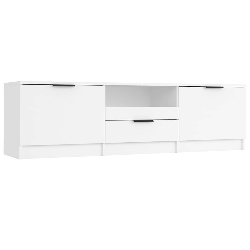 White TV Cabinet 140cm Engineered Wood | HomeAndLiving