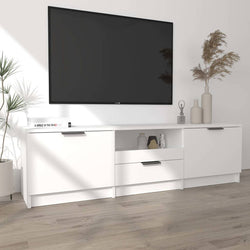 White TV Cabinet 140cm Engineered Wood | HomeAndLiving