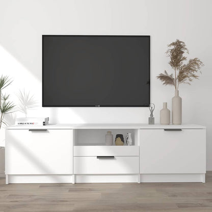 White TV Cabinet 140cm Engineered Wood | HomeAndLiving