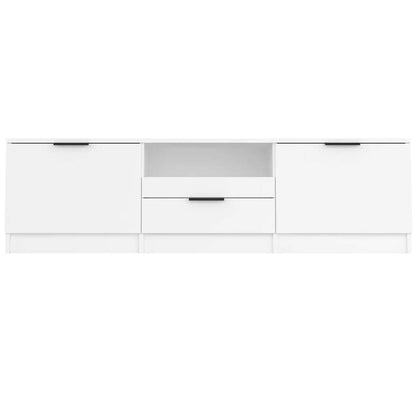 White TV Cabinet 140cm Engineered Wood | HomeAndLiving