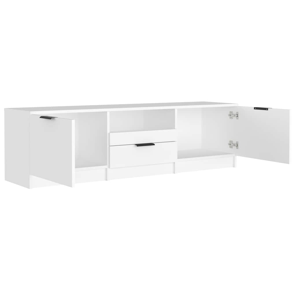 White TV Cabinet 140cm Engineered Wood | HomeAndLiving