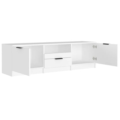 White TV Cabinet 140cm Engineered Wood | HomeAndLiving