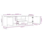 White TV Cabinet 140cm Engineered Wood | HomeAndLiving