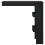 Wall Bar Table Black Engineered Wood