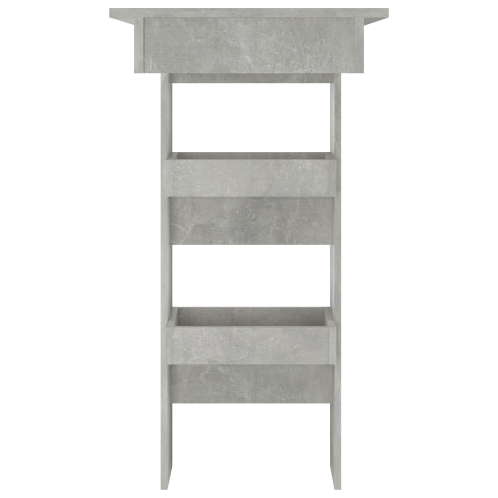 Wall Bar Table Concrete Grey Engineered Wood