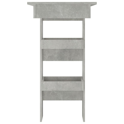 Wall Bar Table Concrete Grey Engineered Wood