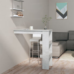 Wall Bar Table Concrete Grey Engineered Wood