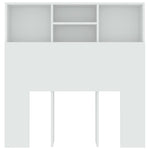 Headboard Cabinet White 100cm Bedroom Storage | HomeAndLiving