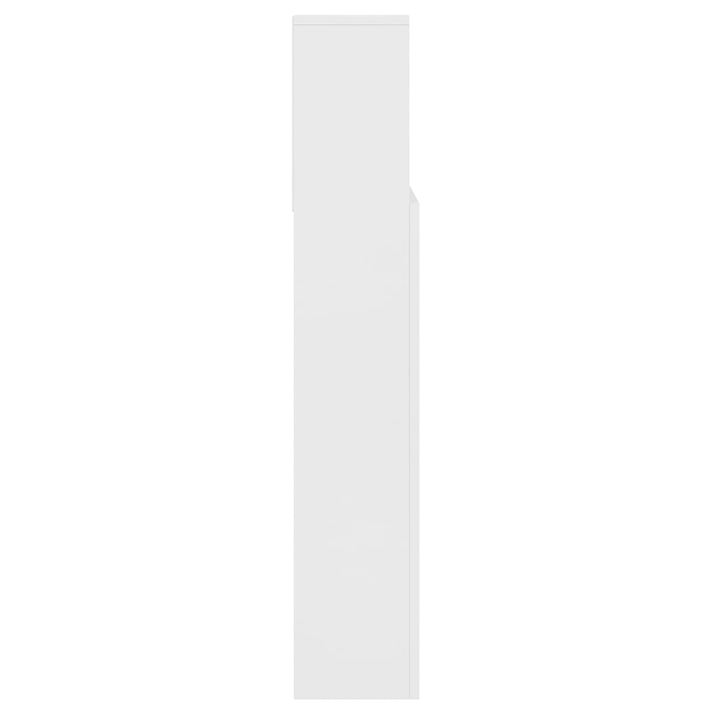 Headboard Cabinet White 140cm Wall Storage | HomeAndLiving