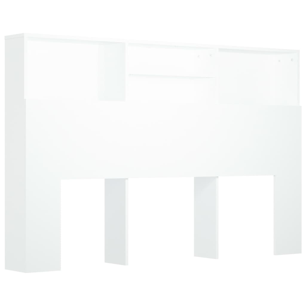 Bed Headboard Storage Cabinet White 160cm | HomeAndLiving