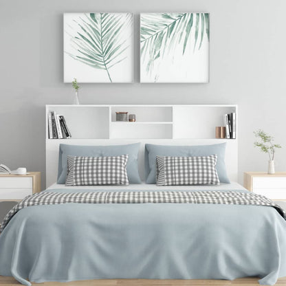 Bed Headboard Storage Cabinet White 160cm | HomeAndLiving