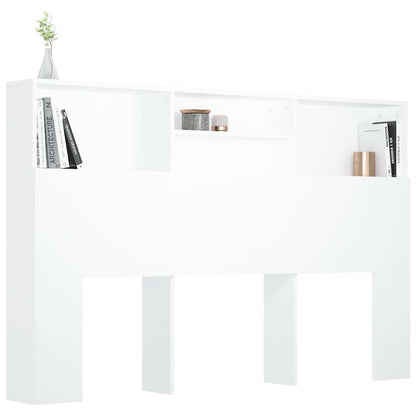 Bed Headboard Storage Cabinet White 160cm | HomeAndLiving