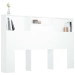 Bed Headboard Storage Cabinet White 160cm | HomeAndLiving