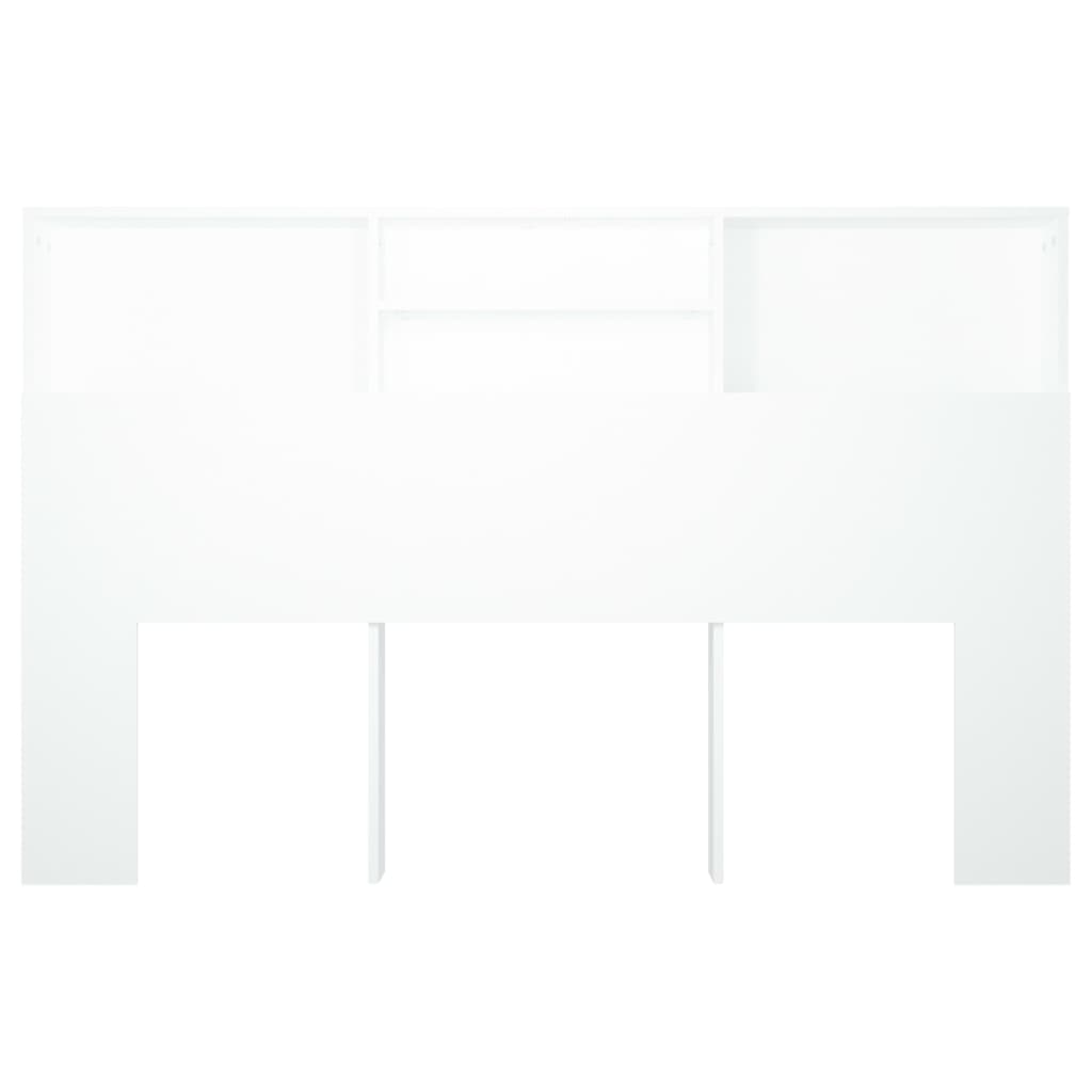 Bed Headboard Storage Cabinet White 160cm | HomeAndLiving