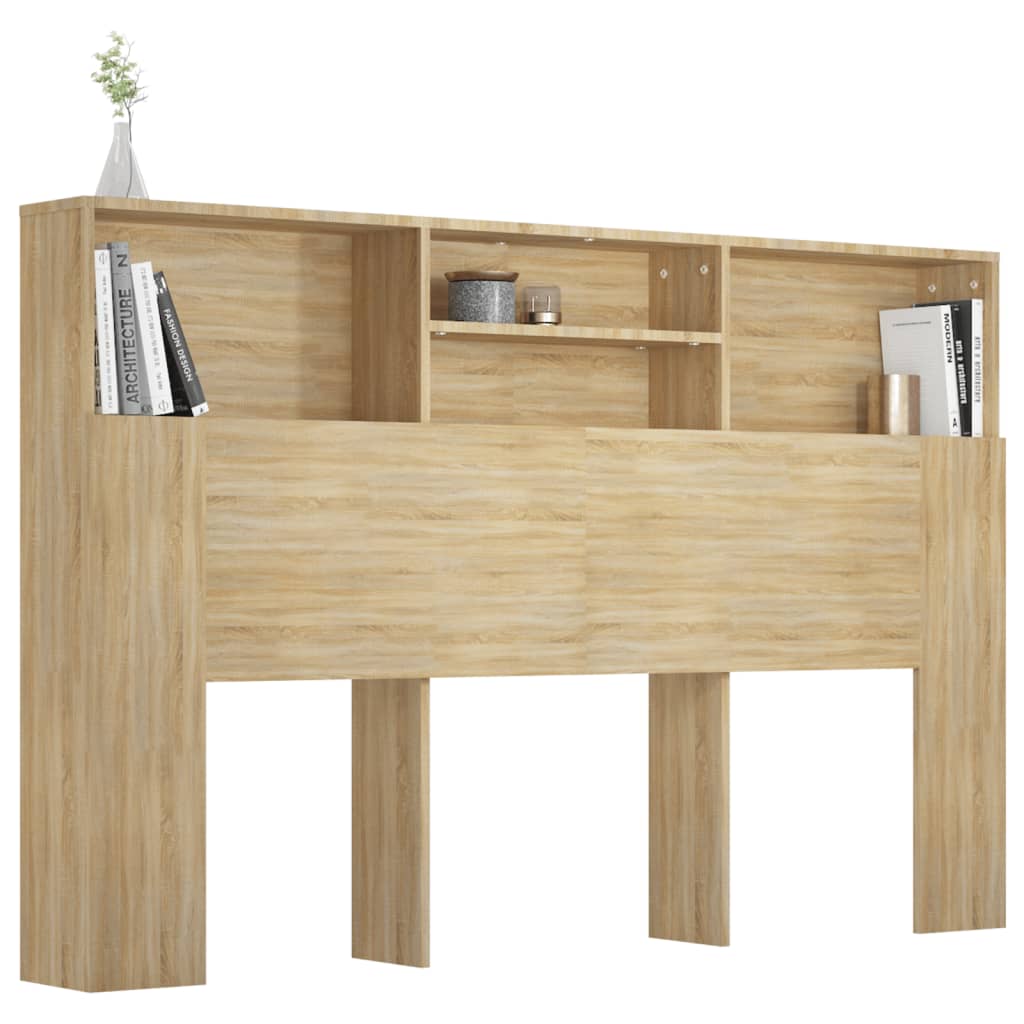 Headboard Cabinet Sonoma Oak 160cm | HomeAndLiving