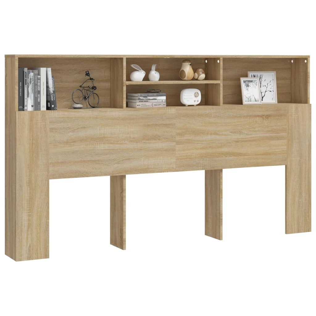 Headboard Cabinet Sonoma Oak 180cm | HomeAndLiving
