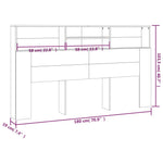 Headboard Cabinet Sonoma Oak 180cm | HomeAndLiving