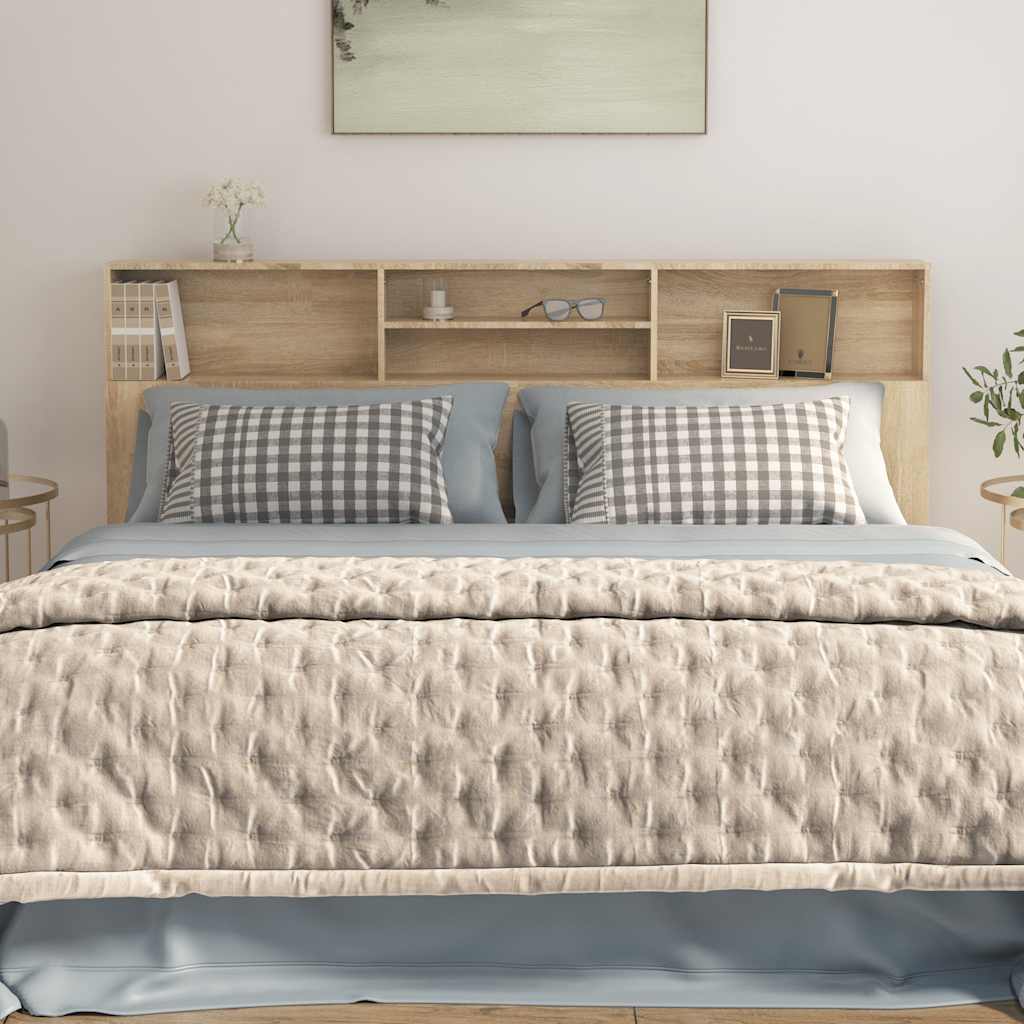 Headboard Cabinet Sonoma Oak 200cm | HomeAndLiving