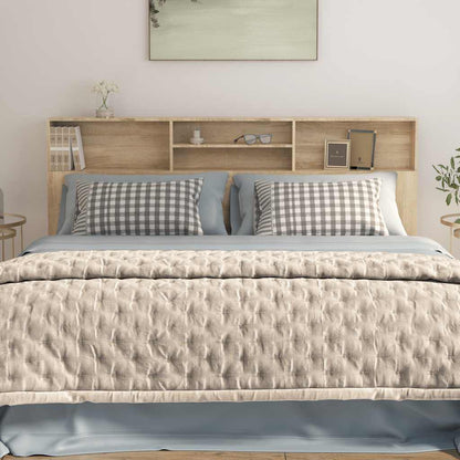 Headboard Cabinet Sonoma Oak 200cm | HomeAndLiving